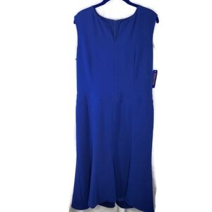 Pendleton Short Sleeve Blue Sheath Flounce Dress Size 12 NWT